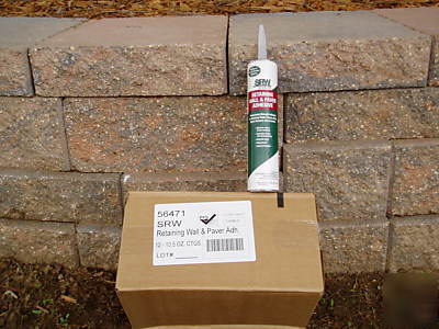 Concrete retaining wall and paver adhesive