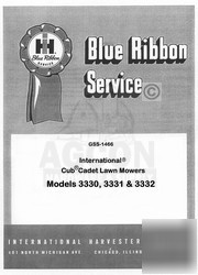 Cub cadet 3330 3331 & 3332 lawn mower service manual