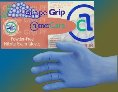 Grape gripe pf nitrile medical exam tattoo gloves sz xl