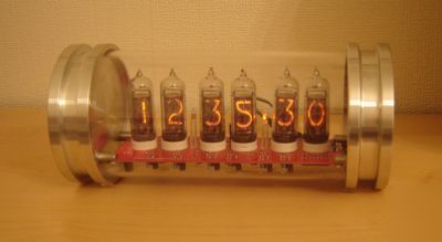In-14 nixie tube clock kit with plexiglass and aluminum