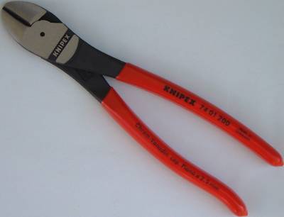 Knipex 74 01 200 diagonal side cutters for hard wire 