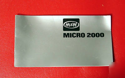 Moore & wright MICRO2000 digital micrometer