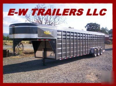 New 2010 delta stock and cattle trailer--32' -gooseneck