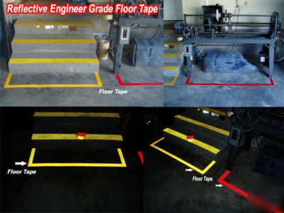 Red reflective floor safety tape 2