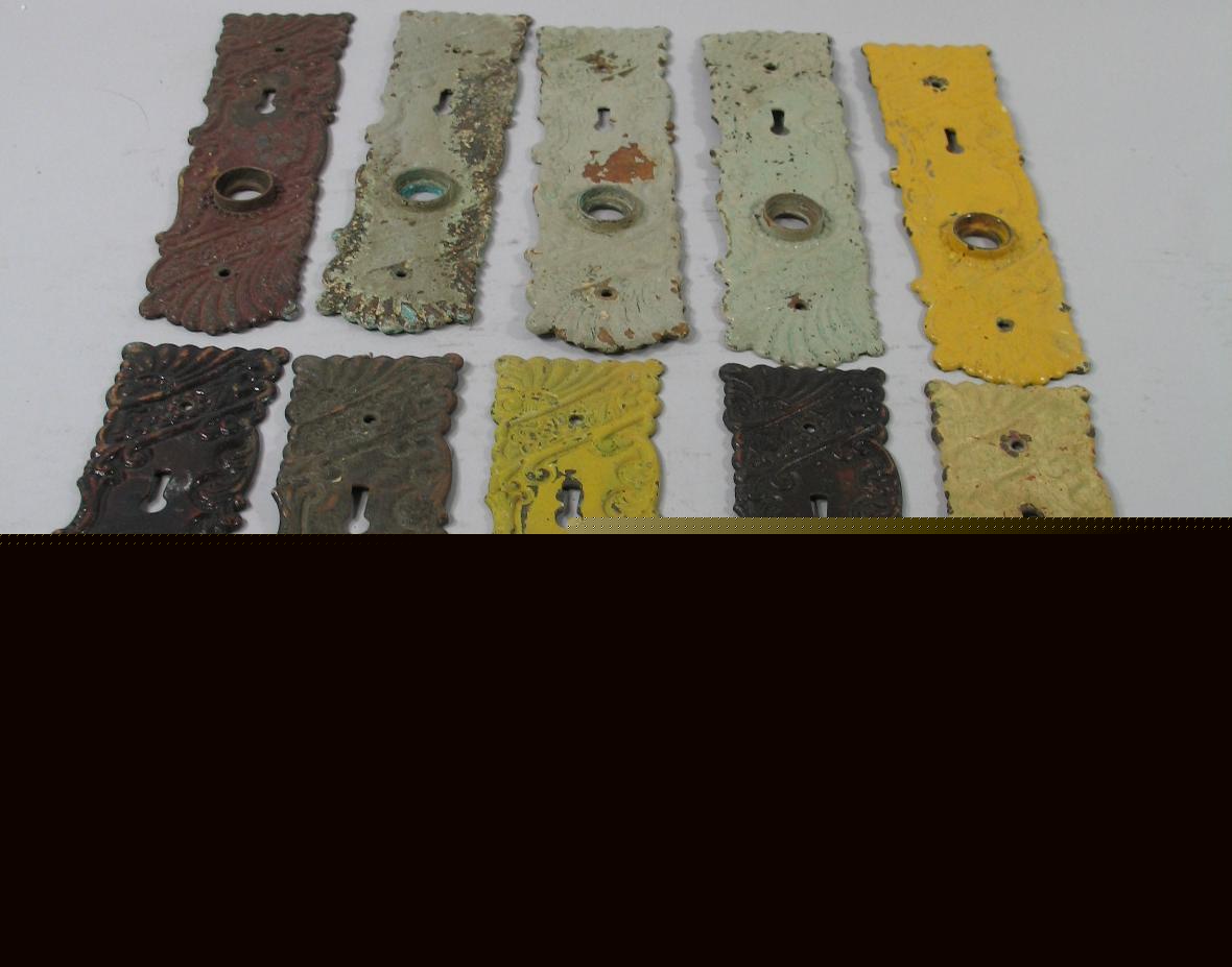 Roanoke brass door back plates lot/10 hardware