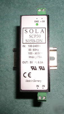Sola SCP30 S05B-dn 5 volt dc power supply 6 amps
