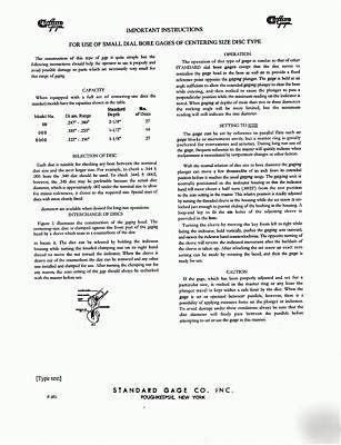 Standard gage centering size disc