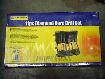 11 piece diamond core drill bit set