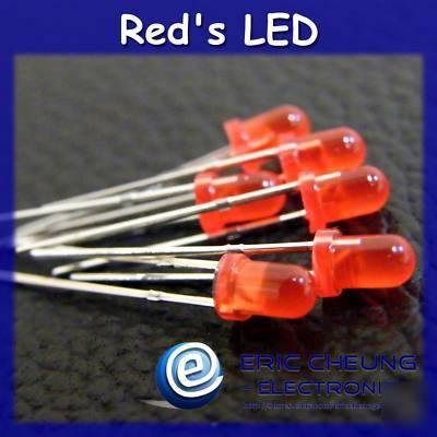50PCS 5MM round red led leds 2PINS & free resistors