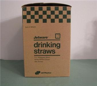 7200 thick milk shake drinking straws-white wrapped