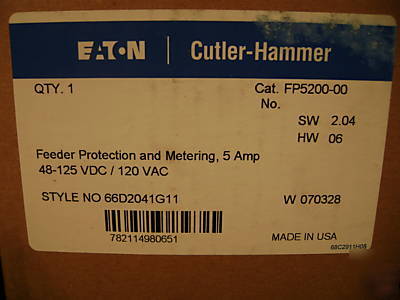 Cutler hammer FP5200 00 protective relay