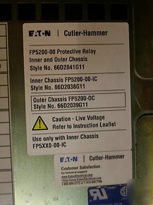 Cutler hammer FP5200 00 protective relay