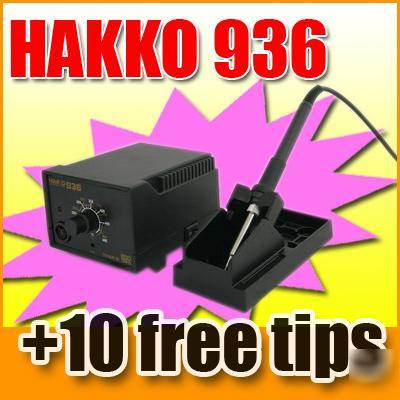 Hakko 936-12 esd iron solder station 220V free 10 tips