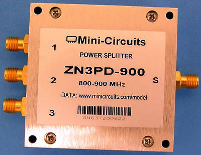 Mini-circuits 3 way 0 deg rf power splitter ZN3PD-900