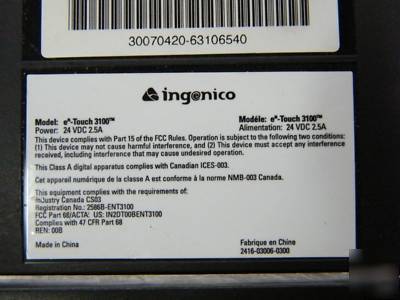 Lot 4X -- ingenico en touch 3000 cc pos receipt printer