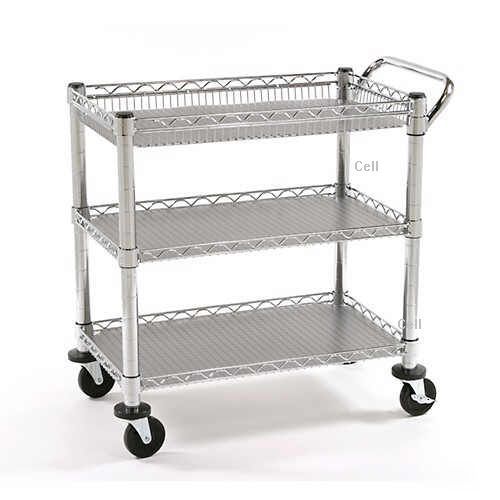 New rolling steel nsf utility cart restaurant/medical 