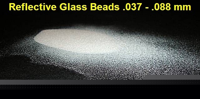 Reflective glass beads, your choice of 3 grades htf