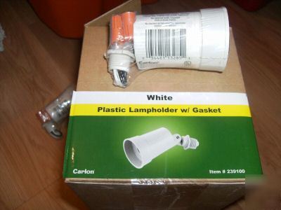 24 plastic lampholder cover socket with gasket white