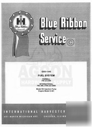 Farmall 706 806 2706 2806 d-361 rd fuel system manual 