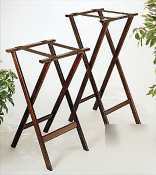 Flat wood tray stand - natural finish 4 pack