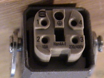 Harting han HAN4A-f plug insert coupling wire assembly