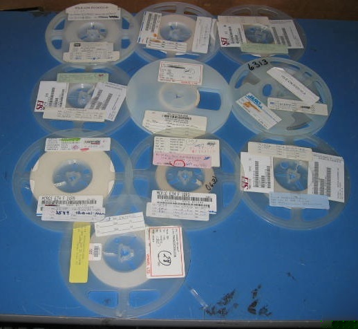 Lot of 10 reels of mixed quantity resistors