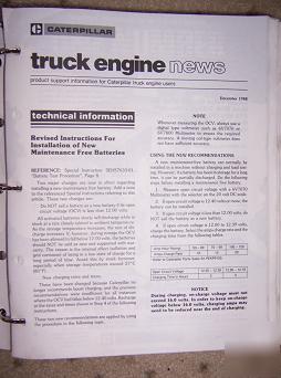 New 1989 caterpillar truck engine s product bulletins u