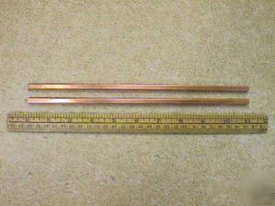 2 copper bars 1/4 x 1/4 x 10 electrical repairs crafts
