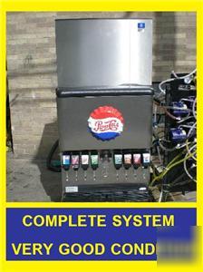 8 flavor soda foutain+manitowoc 460# ice maker complete