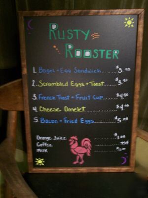 Chalkboard - 12X16 framed black menu/sign chalk board 