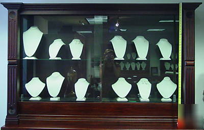 Medium wood & glass display case and cabinet *must go 