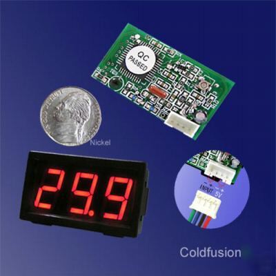 Mini red led dc 100V digital volt voltage panel meter