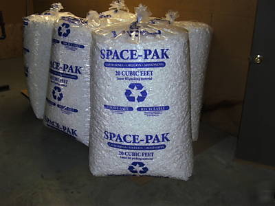 Packing peanuts, 20 cubic ft. bags local pickup only