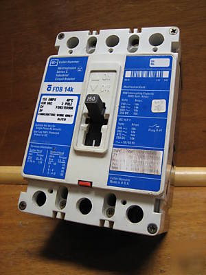 Cutler hammer westinghouse FDB3150 S08 125 amp 125A a