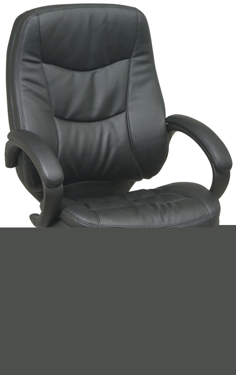 Deluxe high back executive black leather desk chair