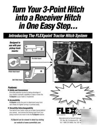 Flexpoint exp g-neck 3 point tractor hitch receiver