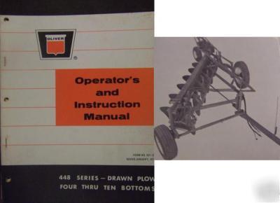 Oliver 448 moldboard plow operator's manual