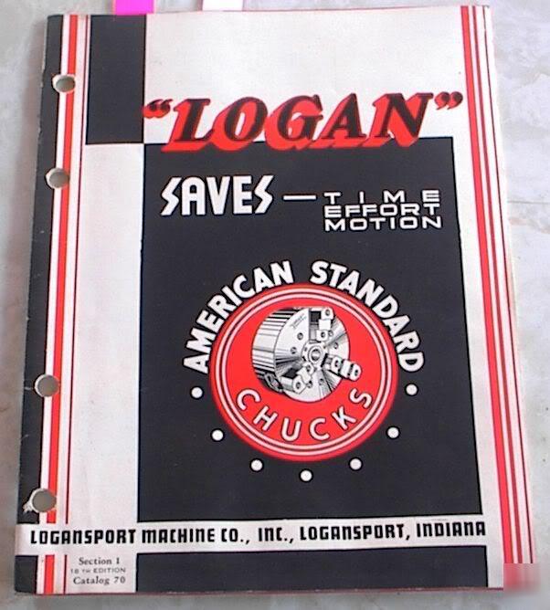 1951 logan american standard chucks catalog exc.cond.