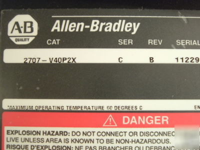 Allen bradley dtam plus, 2707-V40P2X, excellent