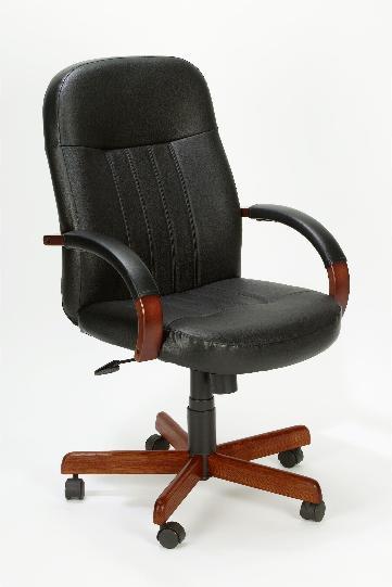 Boss black leather executive computer office desk chair