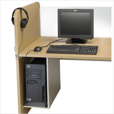 Cpu holder for teaching carrels color: grey