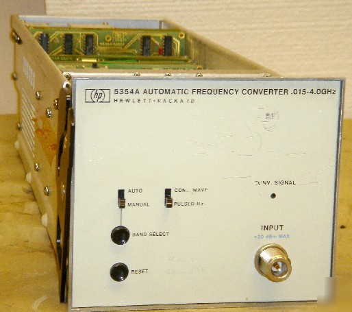 Hp 5354A auto frequency converter, .015-4.0GHZ, opt 011