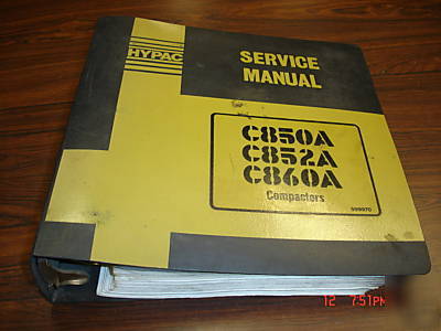 Hypac C850A/C852A/C860A compactor service/parts manual