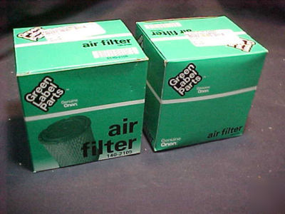 Two genuine onan generator air filters 140-2105