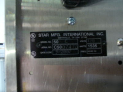 Used star hotrod hotdog grill hotdog roller mdl 50C