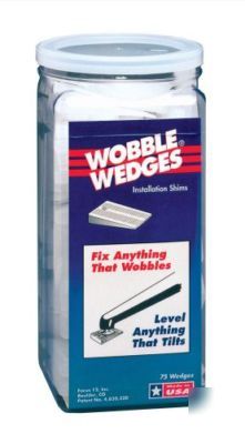 Wobble wedges - hard clear - 75 count