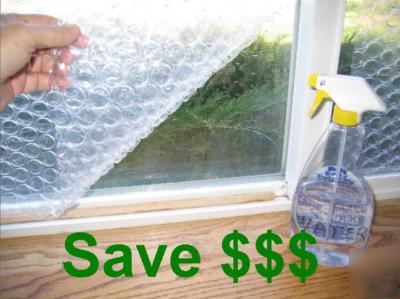 Bubble wrap window insulation energy saver *save money*