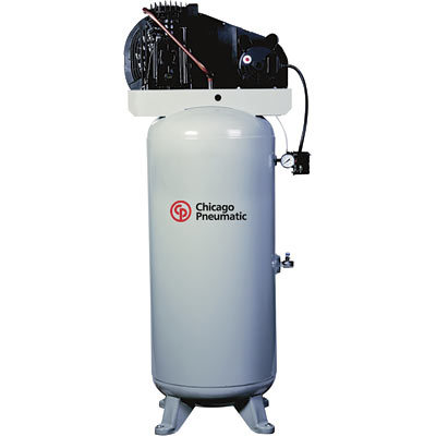 Chicago pneumatic recip air compressor 5 hp, 60 gal