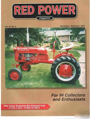Ih mccormick farmall cub tractor red power - f-560