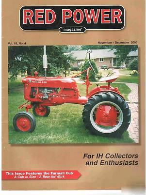 Ih mccormick farmall cub tractor red power - f-560